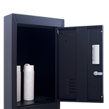 4-Door Vertical Locker for Office Gym Shed School Home Storage - Rear View