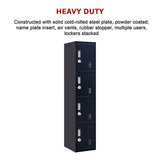 4-Door Vertical Locker for Office Gym Shed School Home Storage - Extra Image