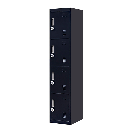 4-Door Vertical Locker for Office Gym Shed School Home Storage
