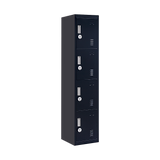 4-Door Vertical Locker for Office Gym Shed School Home Storage - Top-Down View