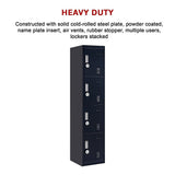 4-Door Vertical Locker for Office Gym Shed School Home Storage - Extra Image