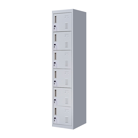 6-Door Locker for Office Gym Shed School Home Storage