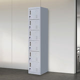 6-Door Locker for Office Gym Shed School Home Storage - Front View