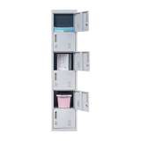 6-Door Locker for Office Gym Shed School Home Storage - 45-Degree Angle