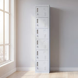 6-Door Locker for Office Gym Shed School Home Storage - Front View