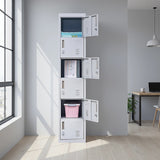 6-Door Locker for Office Gym Shed School Home Storage - Rear View