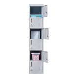 6-Door Locker for Office Gym Shed School Home Storage - 45-Degree Angle