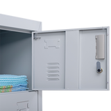 6-Door Locker for Office Gym Shed School Home Storage - Rear View