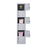 6-Door Locker for Office Gym Shed School Home Storage - 45-Degree Angle