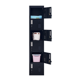 6-Door Locker for Office Gym Shed School Home Storage - 45-Degree Angle