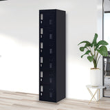 6-Door Locker for Office Gym Shed School Home Storage - Front View