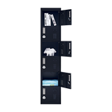 6-Door Locker for Office Gym Shed School Home Storage - 45-Degree Angle