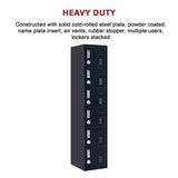 6-Door Locker for Office Gym Shed School Home Storage - Close-Up Angle
