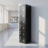 6-Door Locker for Office Gym Shed School Home Storage - Close-Up Angle