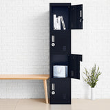 6-Door Locker for Office Gym Shed School Home Storage - Low Angle