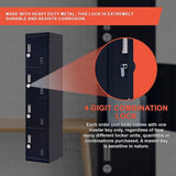 6-Door Locker for Office Gym Shed School Home Storage - Extra Image