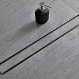 800mm Tile Insert Shower Bathroom Stainless Steel Grate Drain w/Centre outlet Floor Waste - Front View