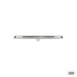 800mm Tile Insert Shower Bathroom Stainless Steel Grate Drain w/Centre outlet Floor Waste - Top-Down View