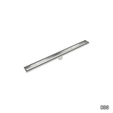 800mm Tile Insert Shower Bathroom Stainless Steel Grate Drain w/Centre outlet Floor Waste - Low Angle