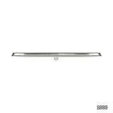 1000mm Tile Insert Bathroom Shower Stainless Steel Grate Drain w/Centre outlet Floor Waste - Top-Down View