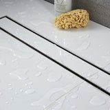 1200mm Tile Insert Bathroom Shower Stainless Steel Grate Drain w/Centre outlet Floor Waste - Front View