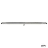 1200mm Tile Insert Bathroom Shower Stainless Steel Grate Drain w/Centre outlet Floor Waste - Top-Down View