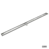 1200mm Tile Insert Bathroom Shower Stainless Steel Grate Drain w/Centre outlet Floor Waste - Close-Up Angle