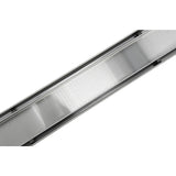 1200mm Tile Insert Bathroom Shower Stainless Steel Grate Drain w/Centre outlet Floor Waste - Low Angle