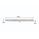 900mm Bathroom Shower Stainless Steel Grate Drain w/Centre outlet Floor Waste Square Pattern