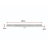 900mm Bathroom Shower Stainless Steel Grate Drain w/Centre outlet Floor Waste Square Pattern - Extra Image