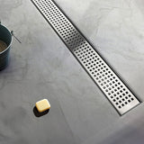 1000mm Bathroom Shower Stainless Steel Grate Drain w/Centre outlet Floor Waste Square Pattern