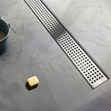 1000mm Bathroom Shower Stainless Steel Grate Drain w/Centre outlet Floor Waste Square Pattern - Extra Image