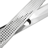 1200mm Bathroom Shower Stainless Steel Grate Drain w/Centre outlet Floor Waste Square Pattern - Top-Down View