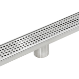 1200mm Bathroom Shower Stainless Steel Grate Drain w/Centre outlet Floor Waste Square Pattern - Extra Image