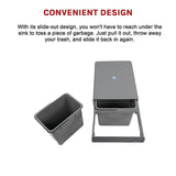 2x 15L Pull Out Trash Bin Dual Kitchen Garbage Waste Basket Cabinet Bin - Extra Image