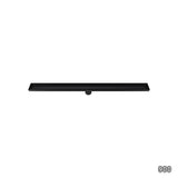 900mm Tile Insert Bathroom Shower Black Grate Drain w/Centre outlet Floor Waste - Side View