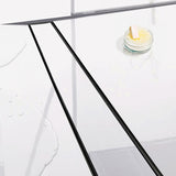 900mm Tile Insert Bathroom Shower Black Grate Drain w/Centre outlet Floor Waste - Front View