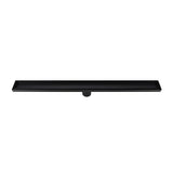 1000mm Tile Insert Bathroom Shower Black Grate Drain w/Centre outlet Floor Waste