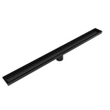 1200mm Tile Insert Bathroom Shower Black Grate Drain w/Centre outlet Floor Waste - Extra Image