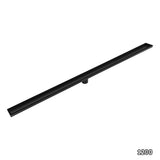 1200mm Tile Insert Bathroom Shower Black Grate Drain w/Centre outlet Floor Waste - Extra Image