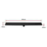 800mm Bathroom Shower Black Grate Drain w/Centre outlet Floor Waste - Extra Image