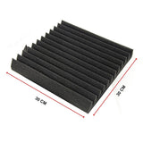 40pcs Studio Acoustic Foam Sound Absorbtion Proofing Panels Tiles Wedge 30X30CM - Close-Up Angle