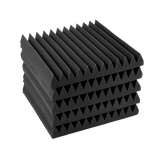 40pcs Studio Acoustic Foam Sound Absorbtion Proofing Panels Tiles Wedge 30X30CM - Top-Down View