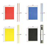 Martial Arts Supply Rebreakable Board Taekwondo, MMA, Karate-Set: Yellow, Blue, Red & Black - Low Angle