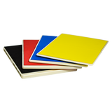 Martial Arts Supply Rebreakable Board Taekwondo, MMA, Karate-Set: Yellow, Blue, Red & Black - Top-Down View