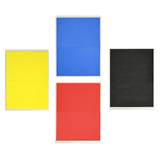 Martial Arts Supply Rebreakable Board Taekwondo, MMA, Karate-Set: Yellow, Blue, Red & Black - Rear View