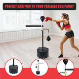 Free Standing Punching Bag Speedball Boxing Reflex Training Target Dummy Gym - Close-Up Angle