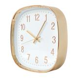 Modern Wall Clock Silent Non-Ticking Quartz Battery Operated Gold - Top-Down View