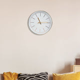 Modern Wall Clock Silent Non-Ticking Quartz Battery Operated Gold - Front View