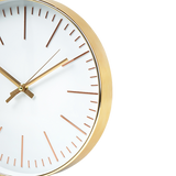 Modern Wall Clock Silent Non-Ticking Quartz Battery Operated Gold - 45-Degree Angle